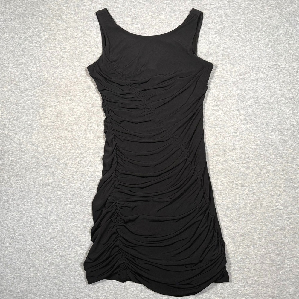 Allen B. by Allen Schwartz Womens Black Ruched Bodycon Cocktail Dress Size M